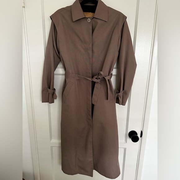 Vintage Jackets & Blazers - Vintage taupe trench duster coat